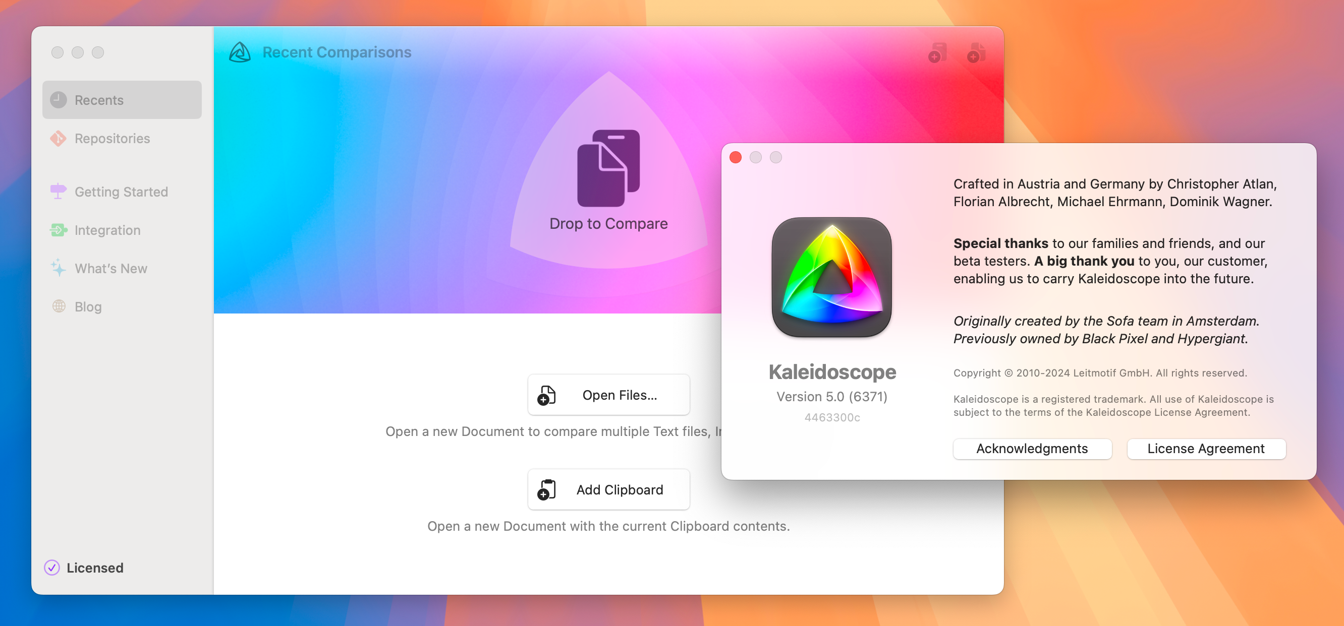 Kaleidoscope for Mac v5.0 图片和文本差异比较工具 免激活下载-1