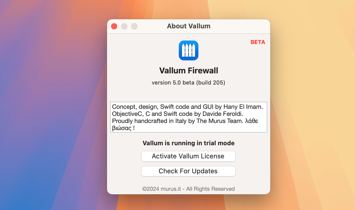 Vallum for Mac v5.0b1 应用程序防火墙工具 免激活下载-1