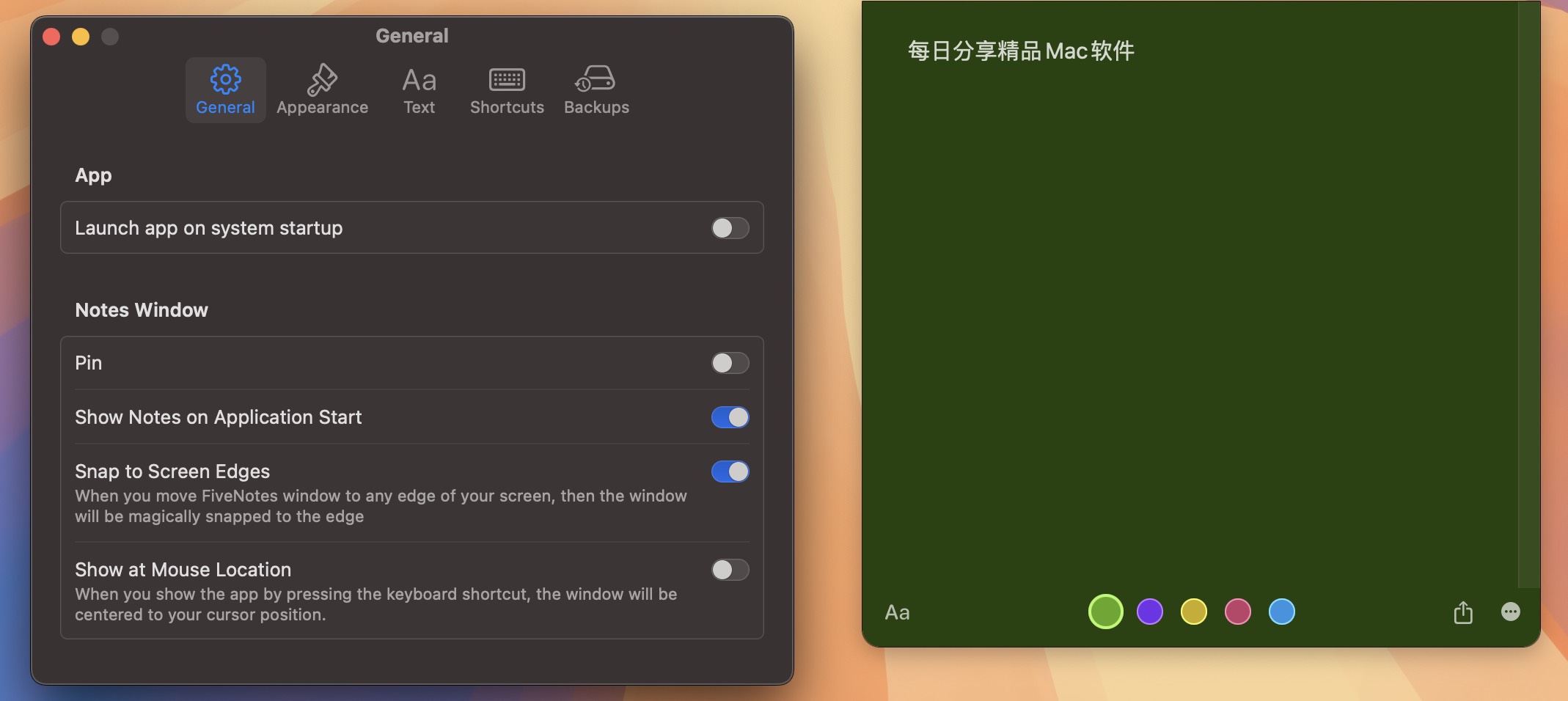 FiveNotes for Mac v3.0.3 高效便签工具 免激活下载-1