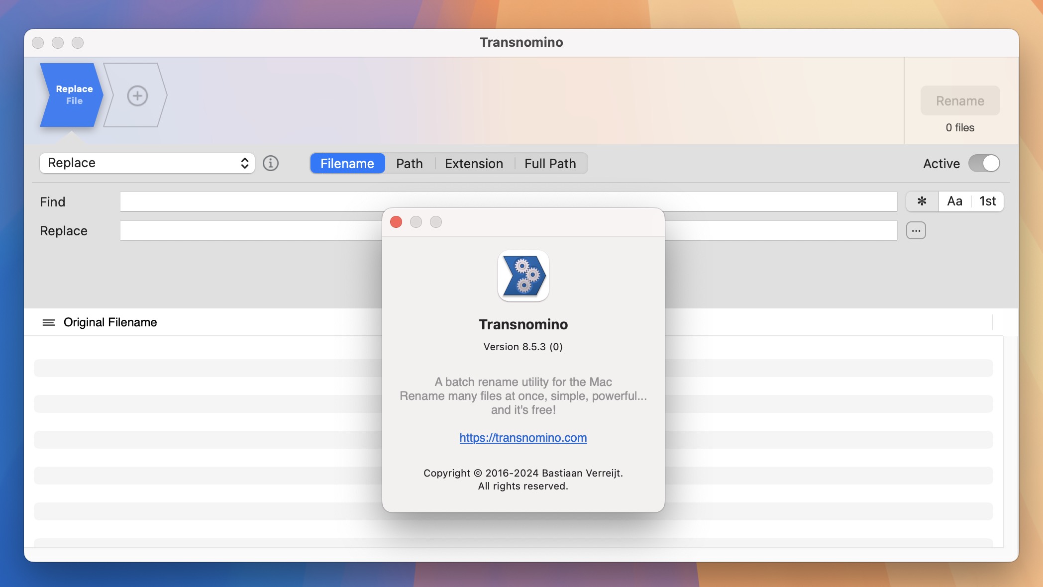 Transnomino for Mac v8.5.3 文件批量重命名工具 免激活下载-1