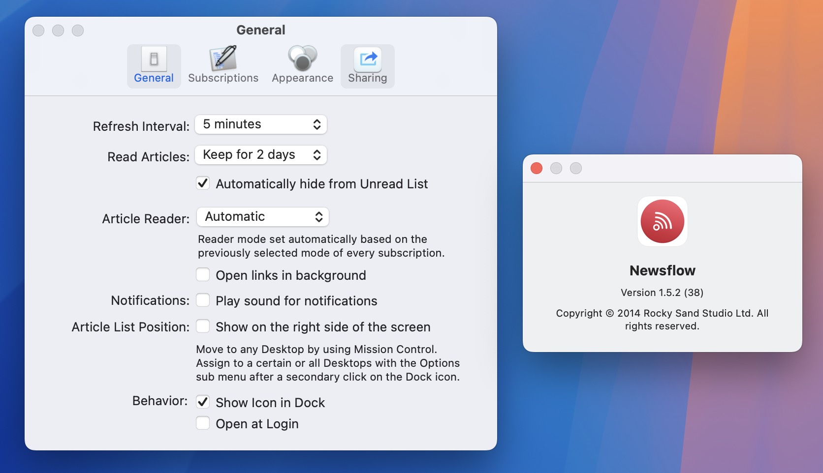 Newsflow for Mac v1.5.2 RSS新闻阅读器 免激活下载-1