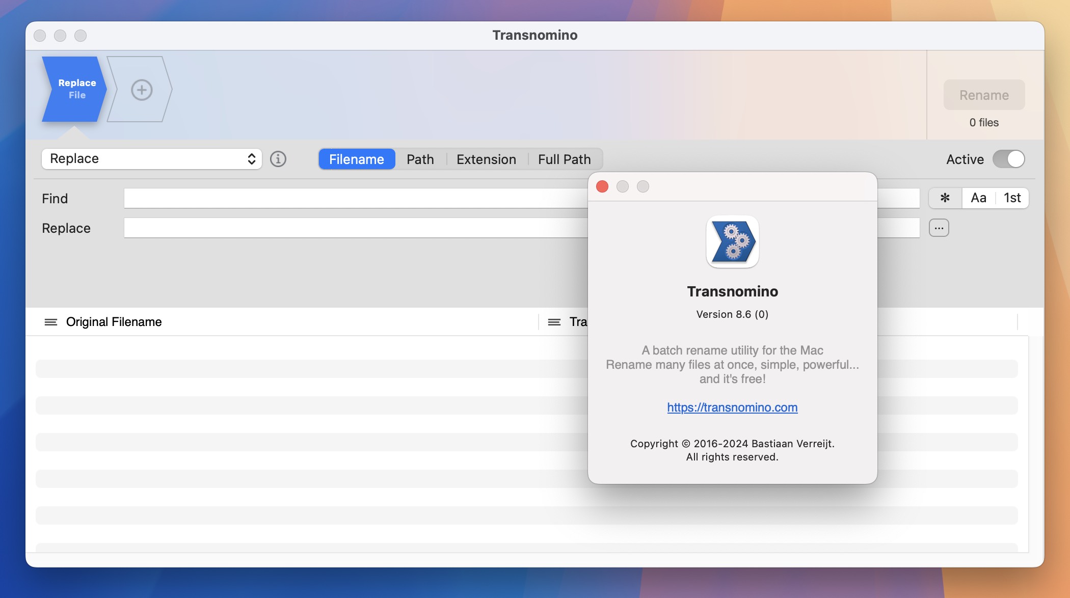 Transnomino for Mac v8.6 文件批量重命名工具 免激活下载-1