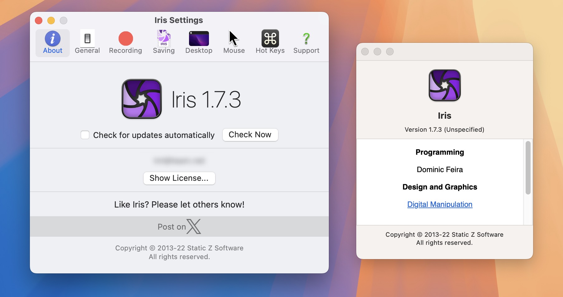 Iris for Mac v1.7.3 简单好用的录屏软件 免激活下载-1