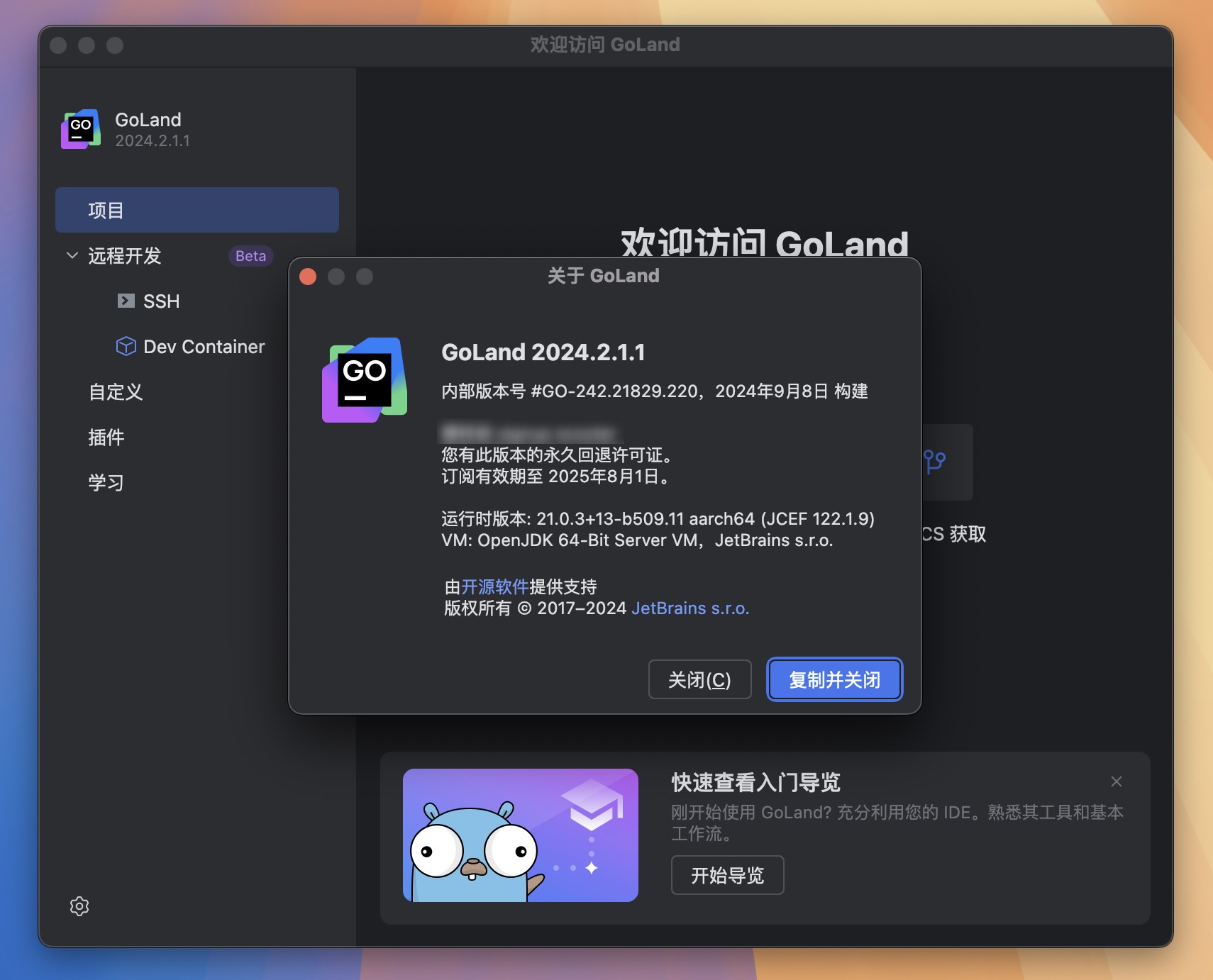 GoLand for Mac v2024.2.1.1 GO语言集成开发工具环境 免激活下载-1