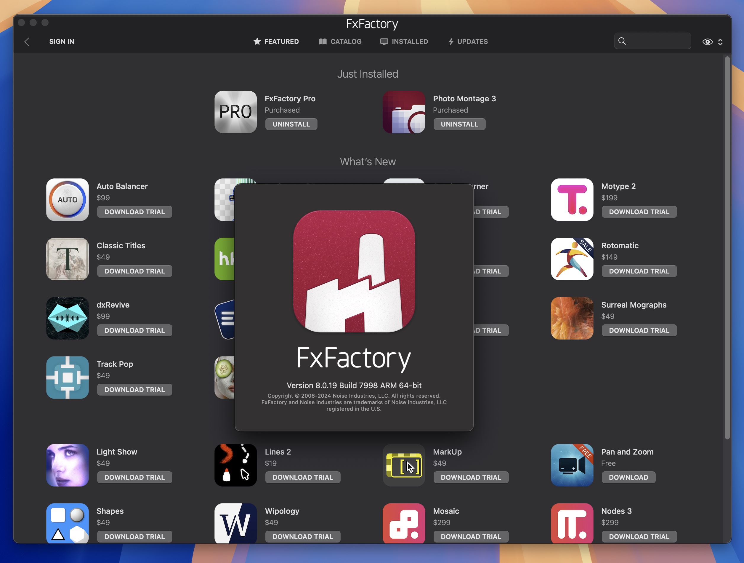 FxFactory for Mac v8.0.19.7998 视频特效处理插件管理包 免激活下载-1