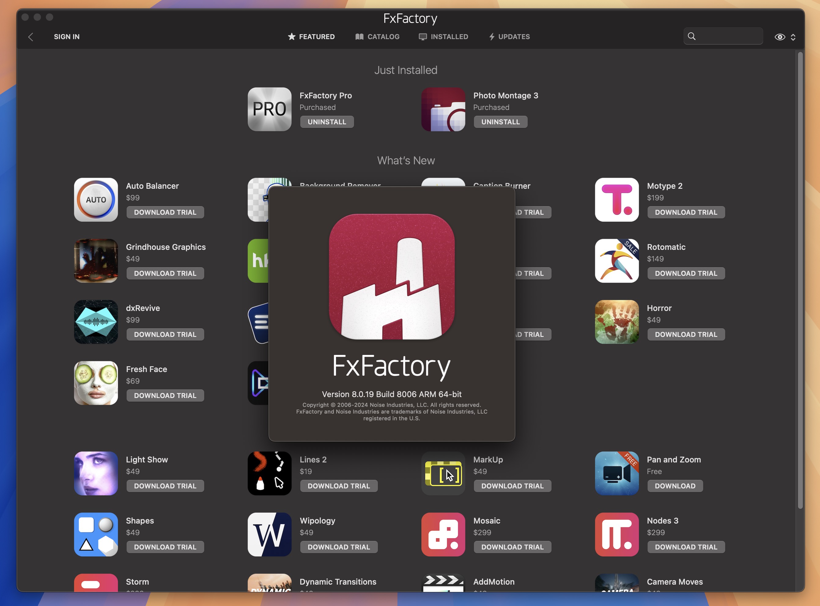 FxFactory for Mac v8.0.19.8006 视频特效处理插件管理包 免激活下载-1