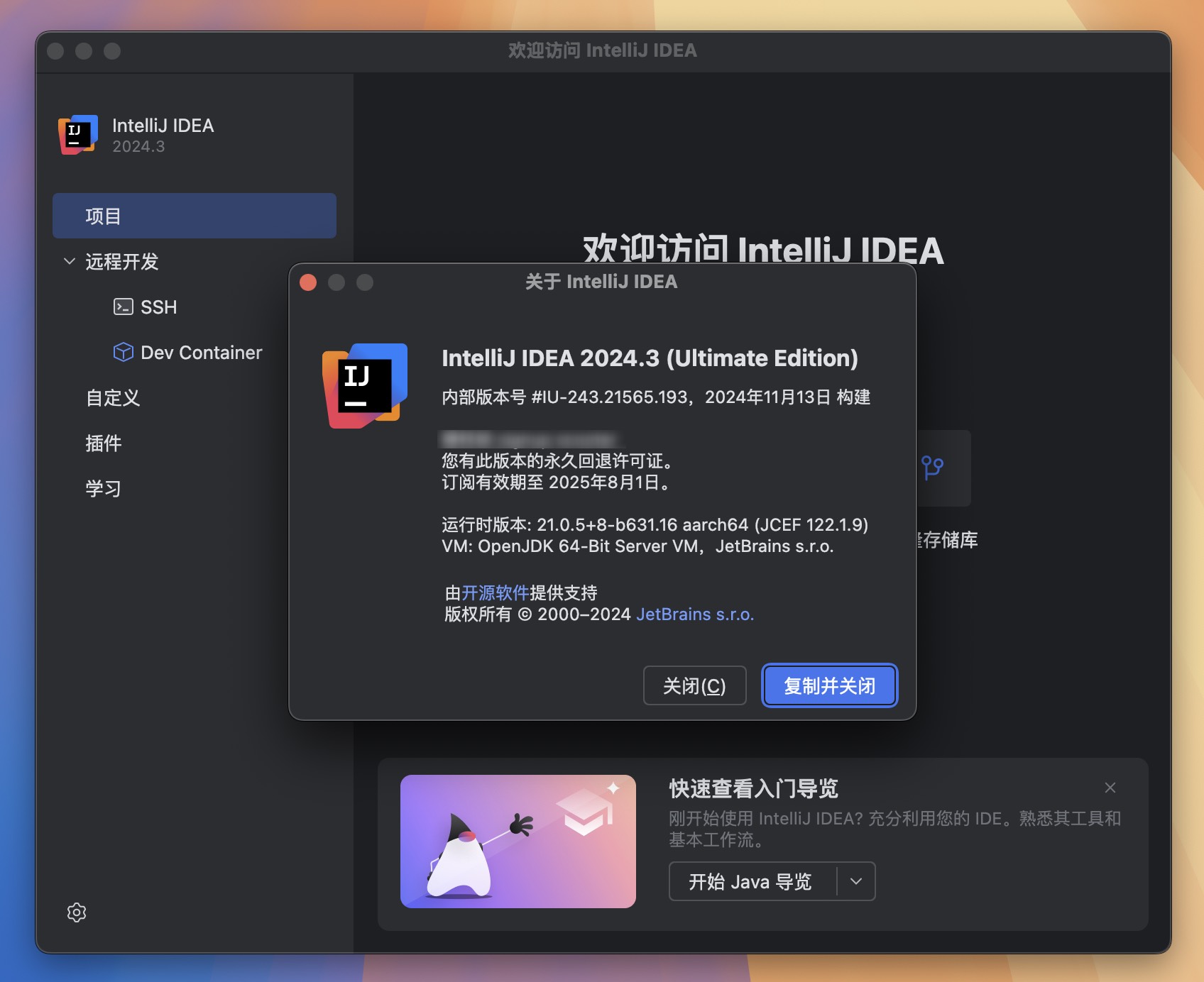 Intellij IDEA for Mac v2024.3 Java语言开发集成环境 免激活下载-1