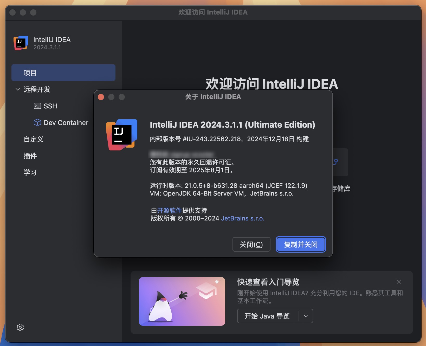 Intellij IDEA for Mac v2024.3.1.1 Java语言开发集成环境 免激活下载-1