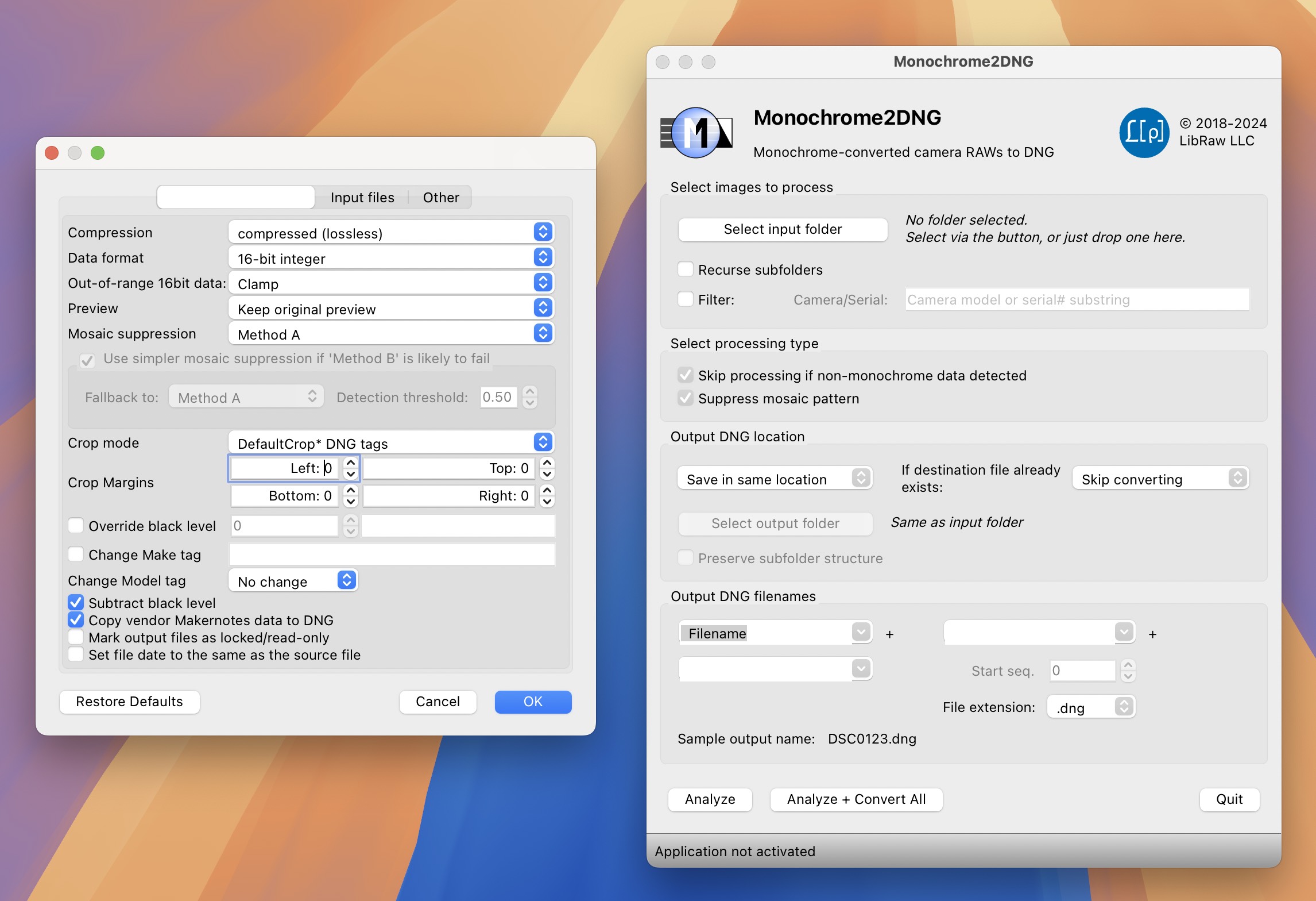 LibRaw Monochrome2DNG for Mac v1.7.1 DNG格式转换器 免激活下载-1